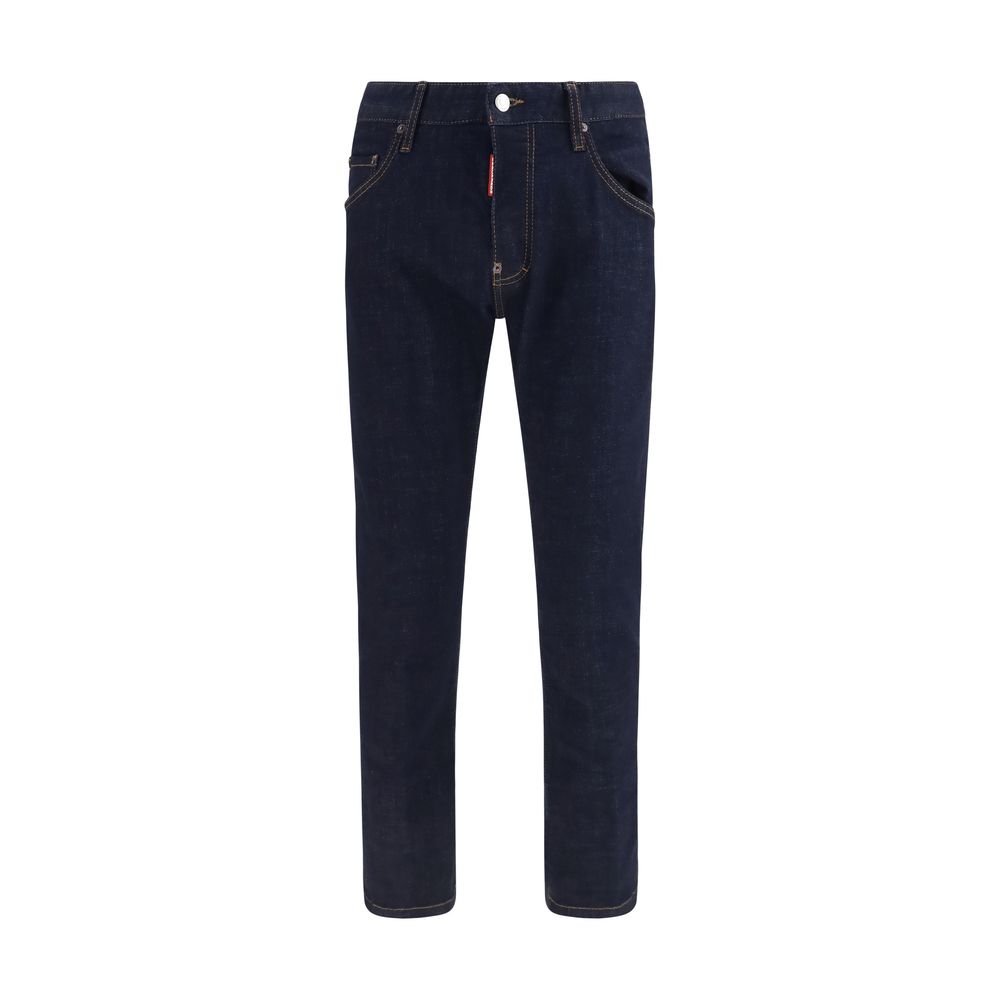 Dsquared² Blue Cotton Slim Fit Jeans