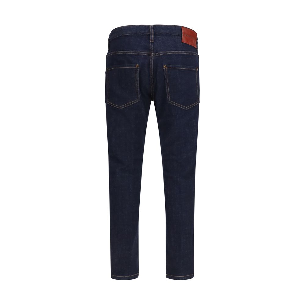 Dsquared² Blue Cotton Slim Fit Jeans