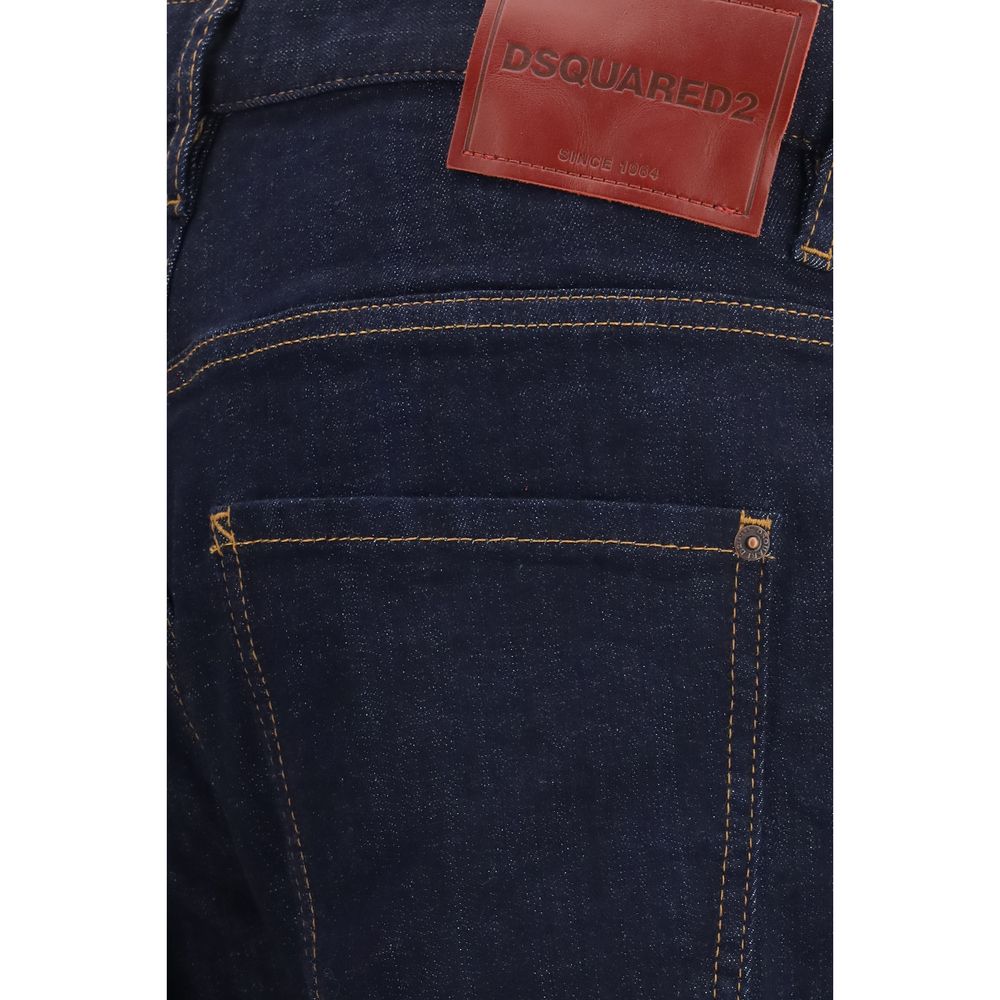 Dsquared² Blue Cotton Slim Fit Jeans