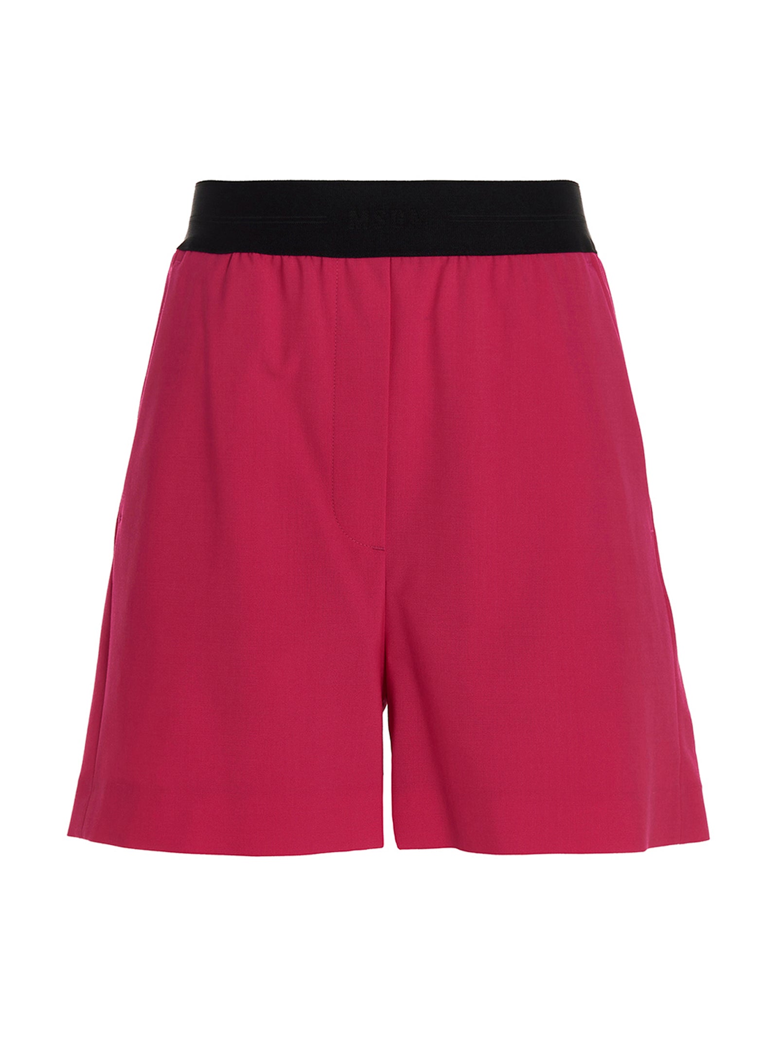 MSGM Fuchsia Virgin Wool Bermuda Shorts