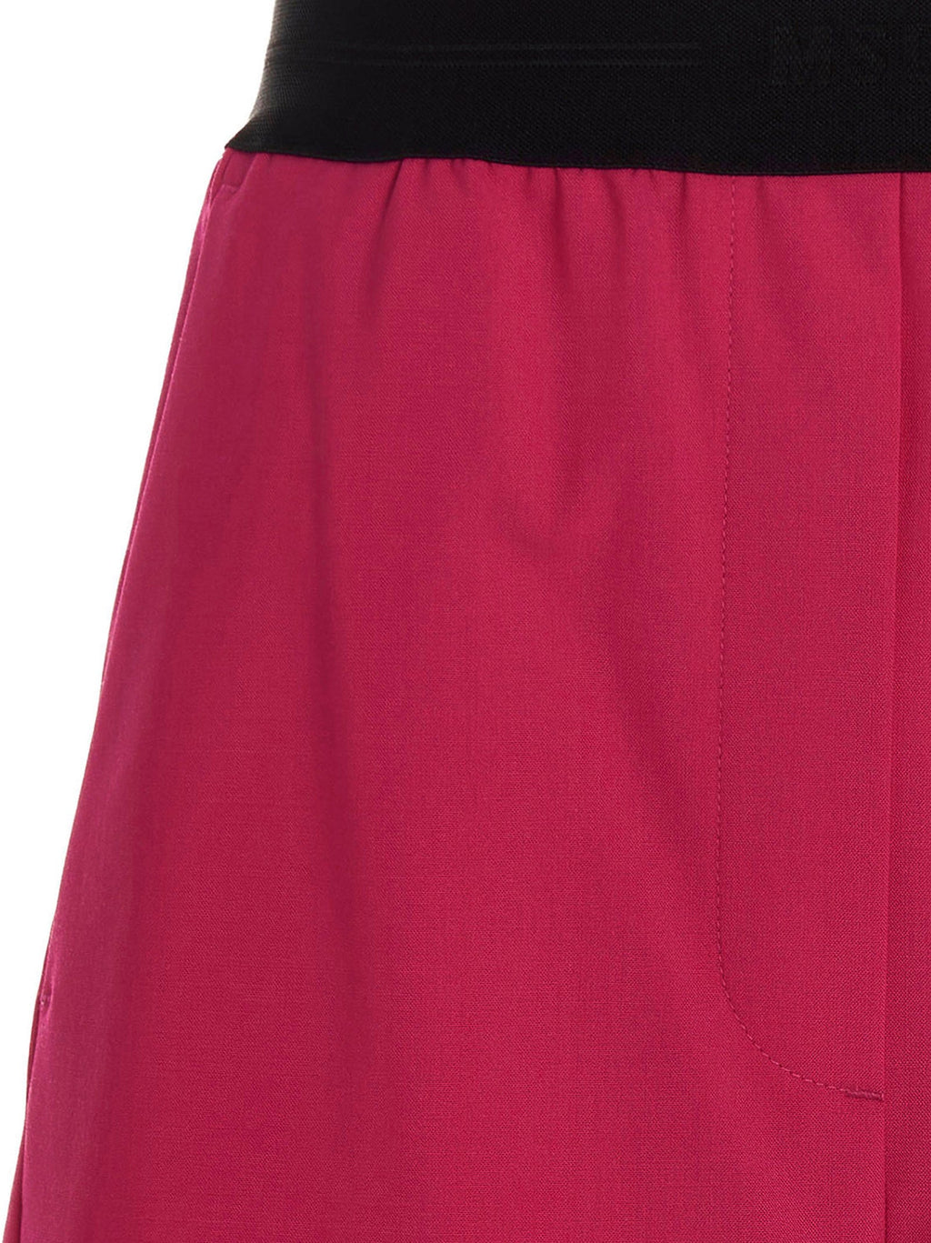 MSGM Fuchsia Virgin Wool Bermuda Shorts