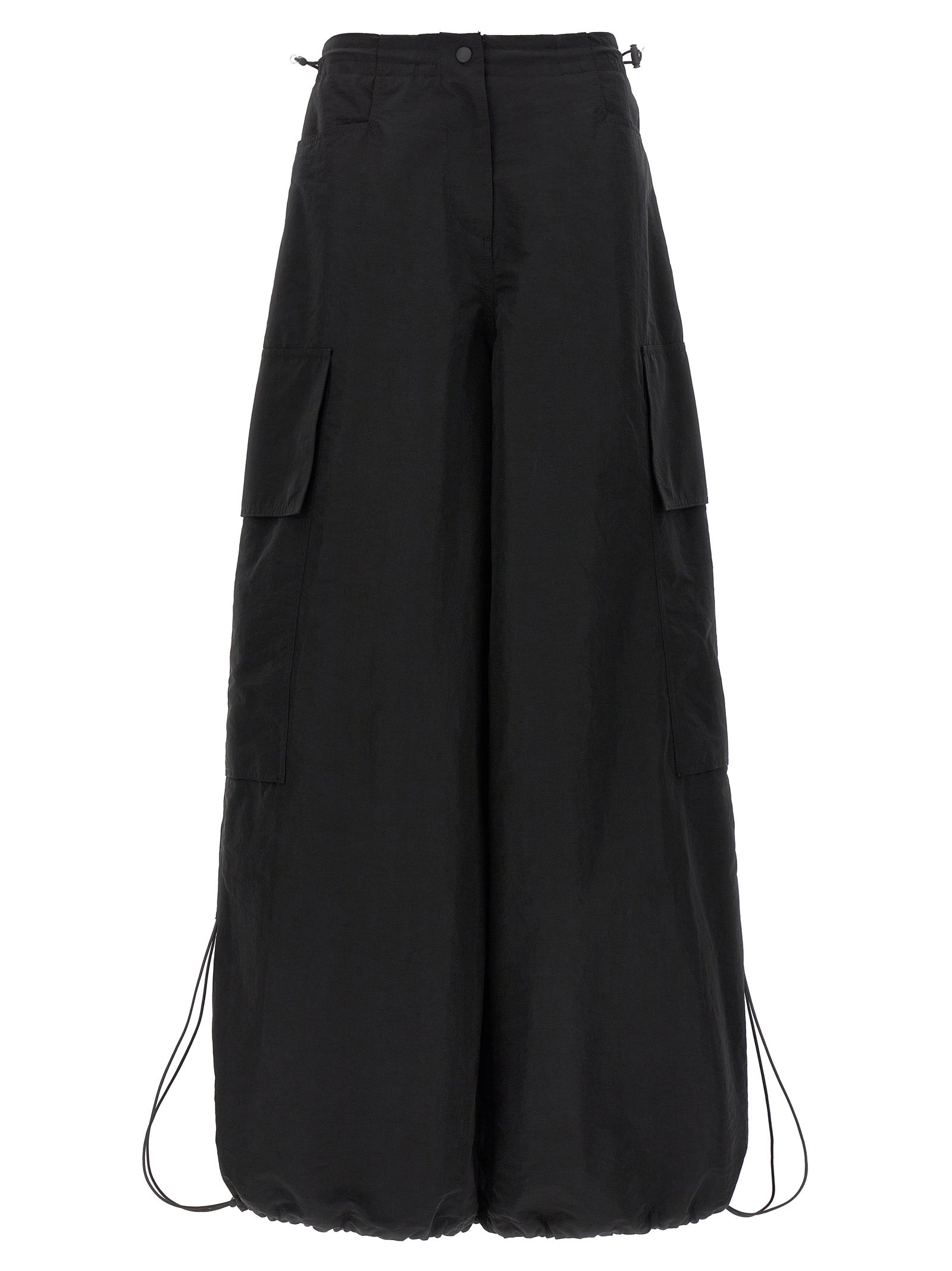 Palm Angels Black Polyamide Casual Pants