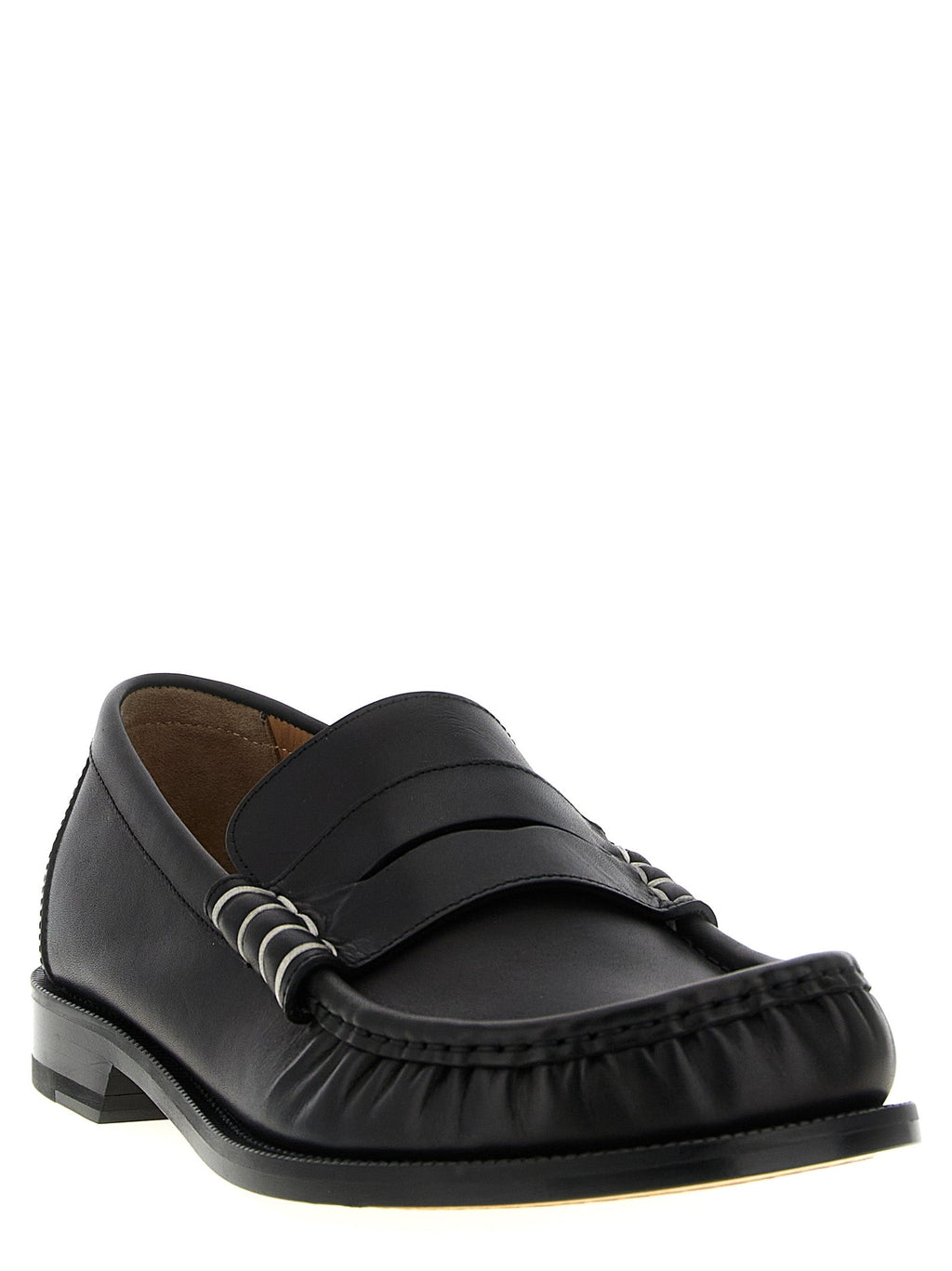J.W.Anderson Black Calfskin Slip-On Loafers
