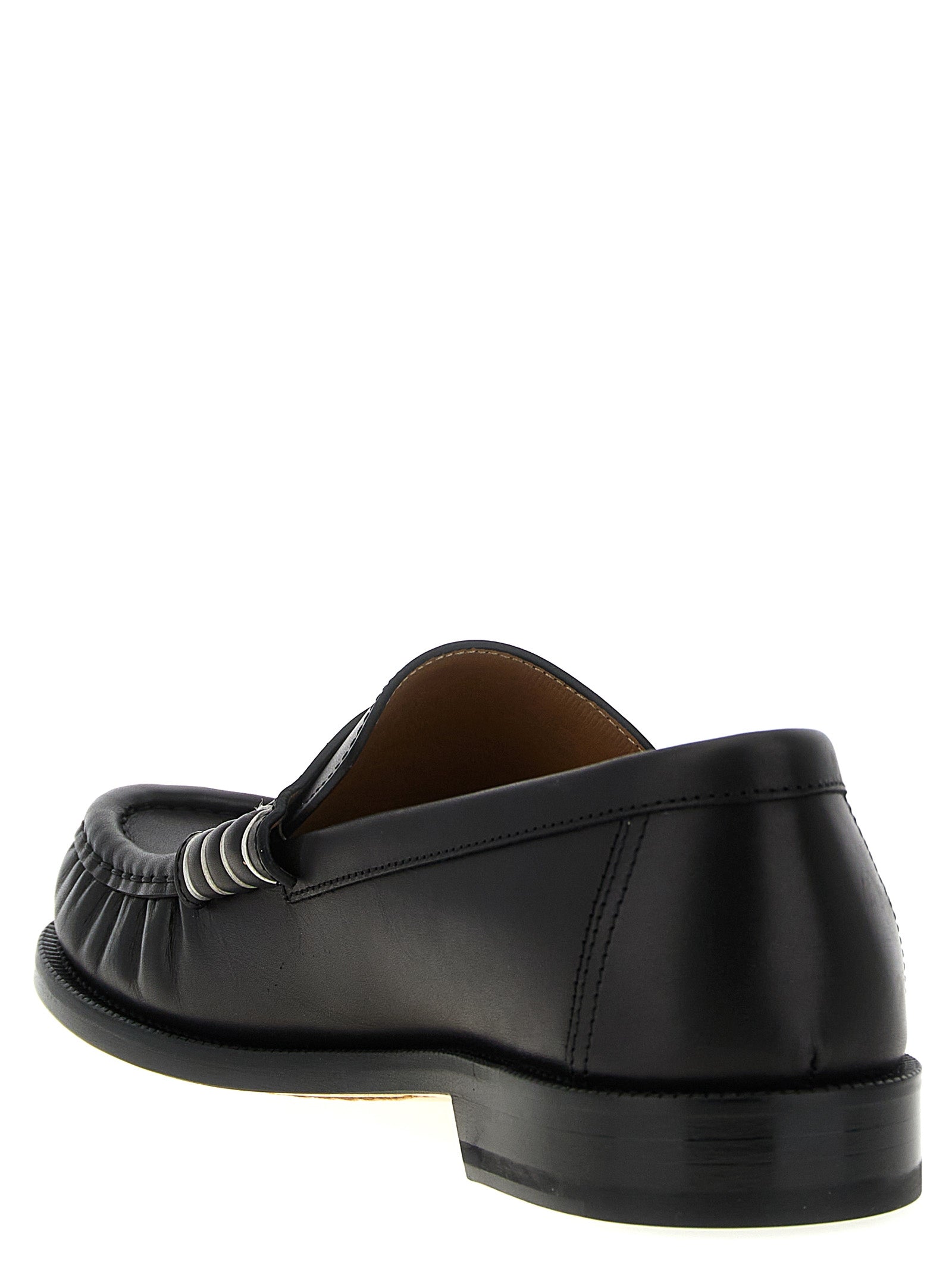 J.W.Anderson Black Calfskin Slip-On Loafers