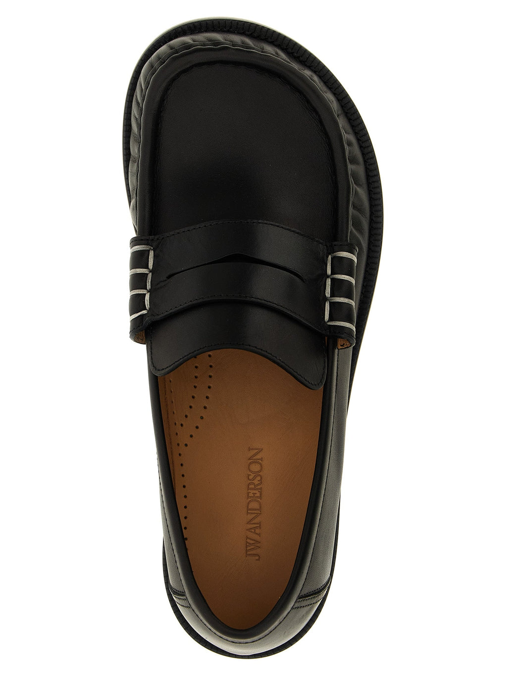 J.W.Anderson Black Calfskin Slip-On Loafers