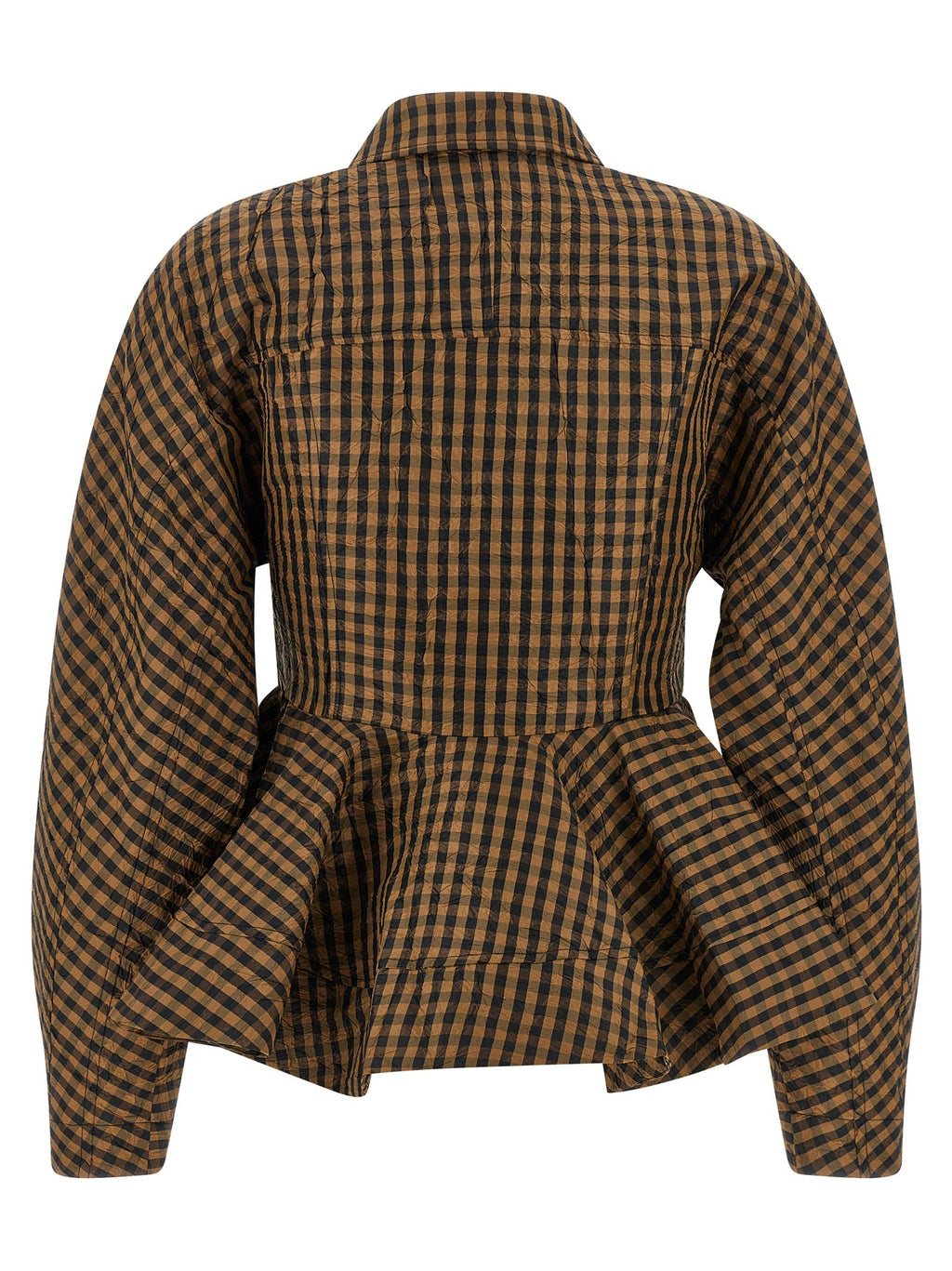 Ganni Brown Recycled Polyester Blouse