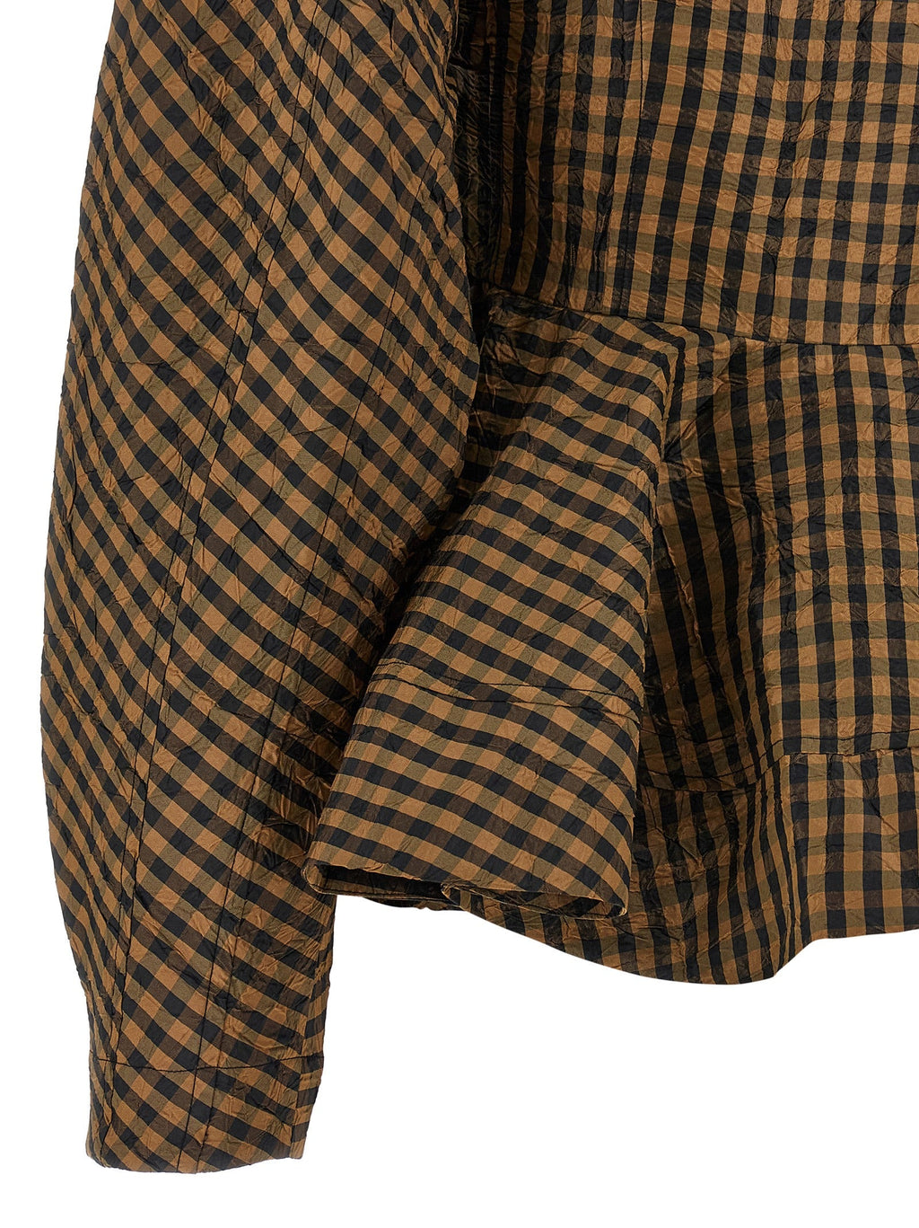 Ganni Brown Recycled Polyester Blouse