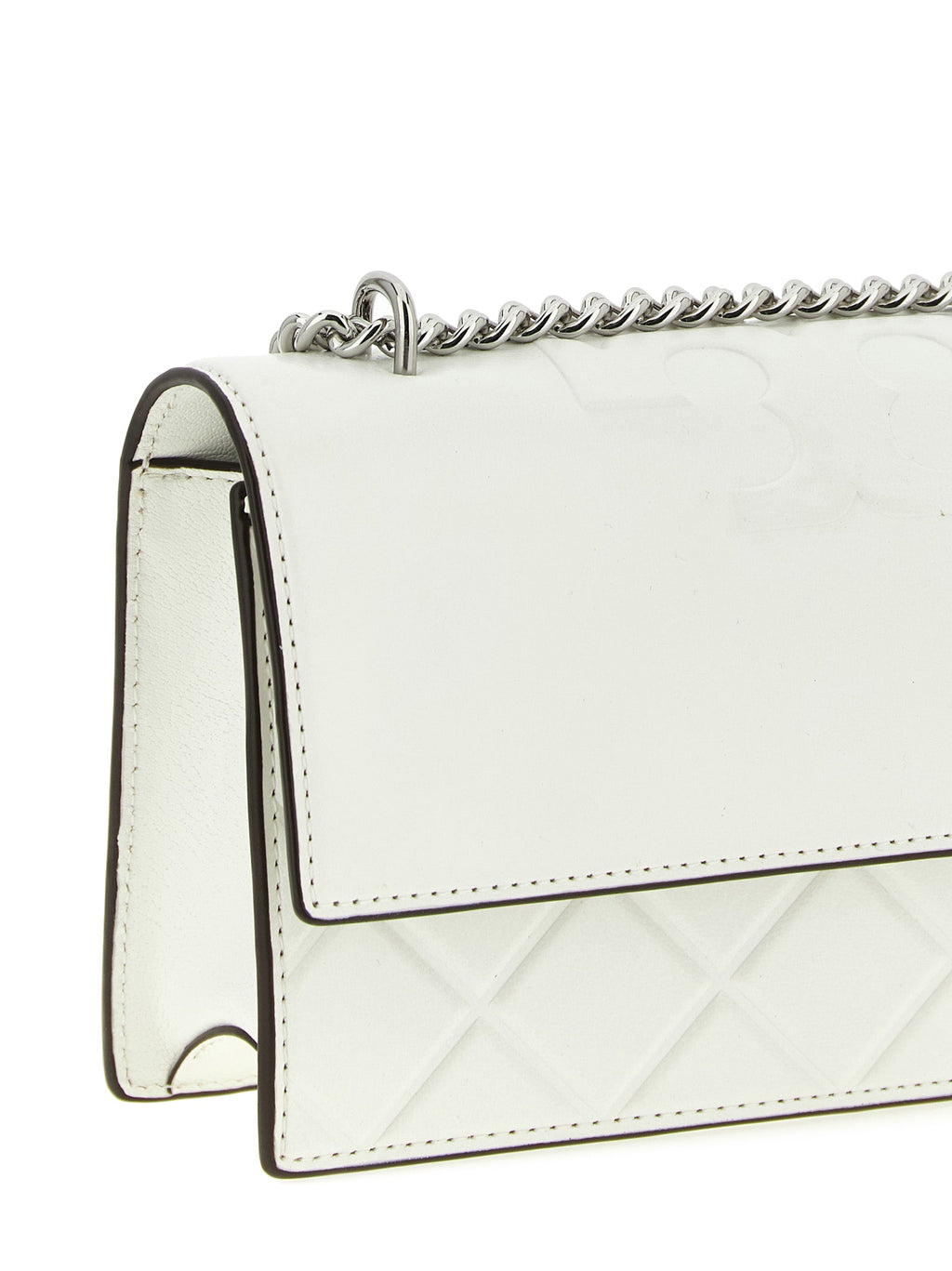 Tory Burch White Goatskin Crossbody Bag