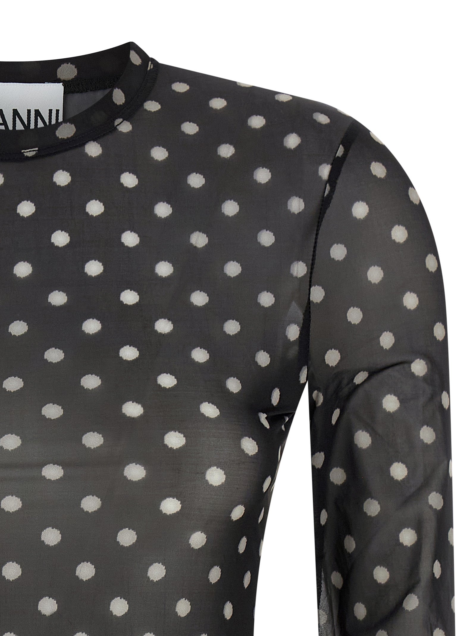 Ganni Black Polyester Sweatshirt