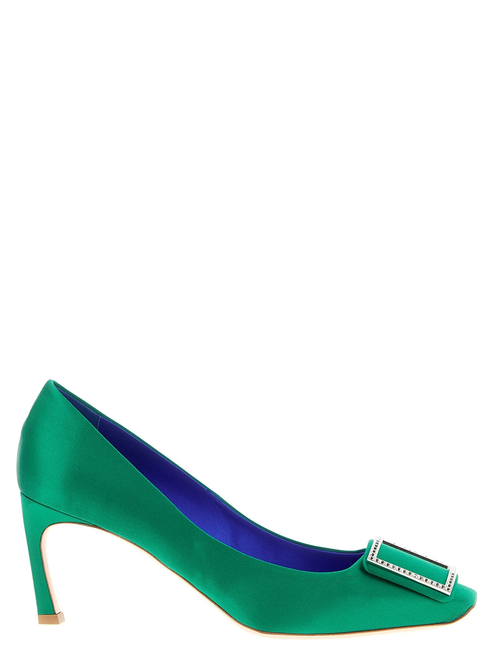 Roger Vivier Bicolor Viscose Mid Heel Pumps