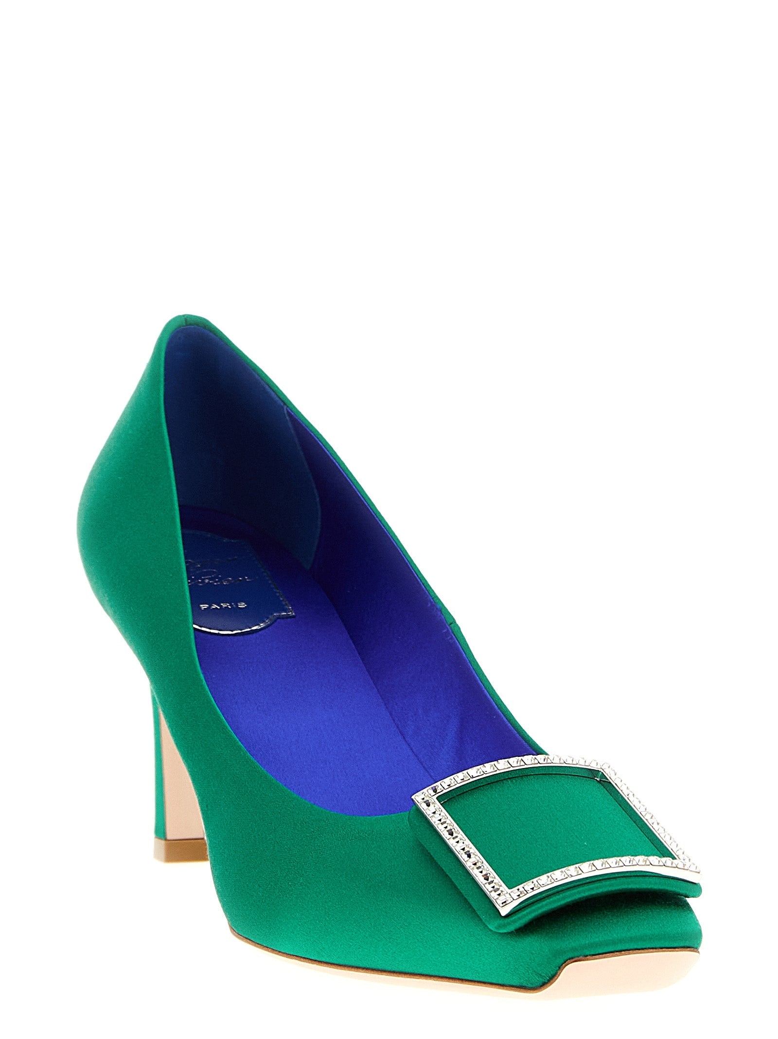 Roger Vivier Bicolor Viscose Mid Heel Pumps