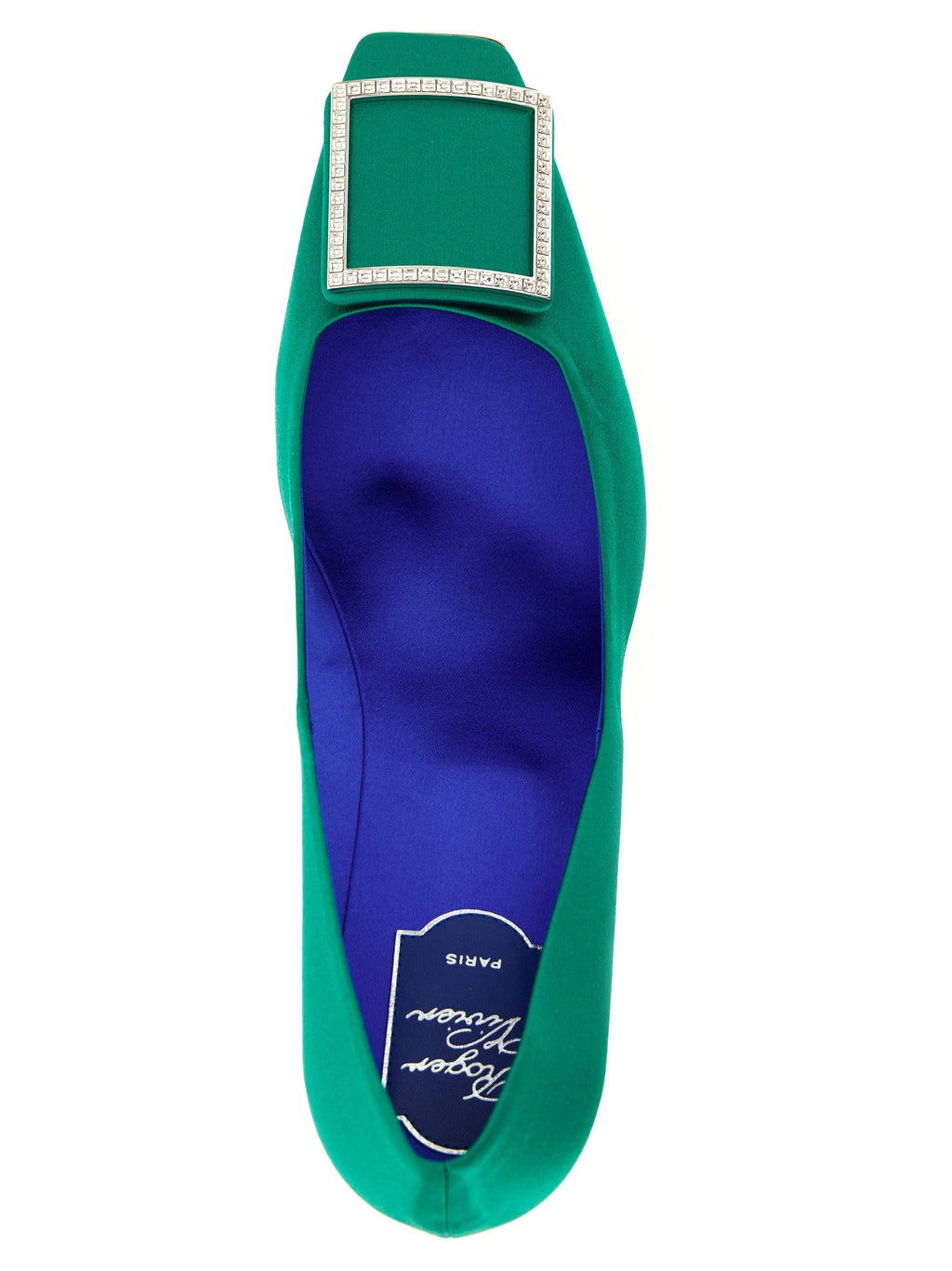 Roger Vivier Bicolor Viscose Mid Heel Pumps