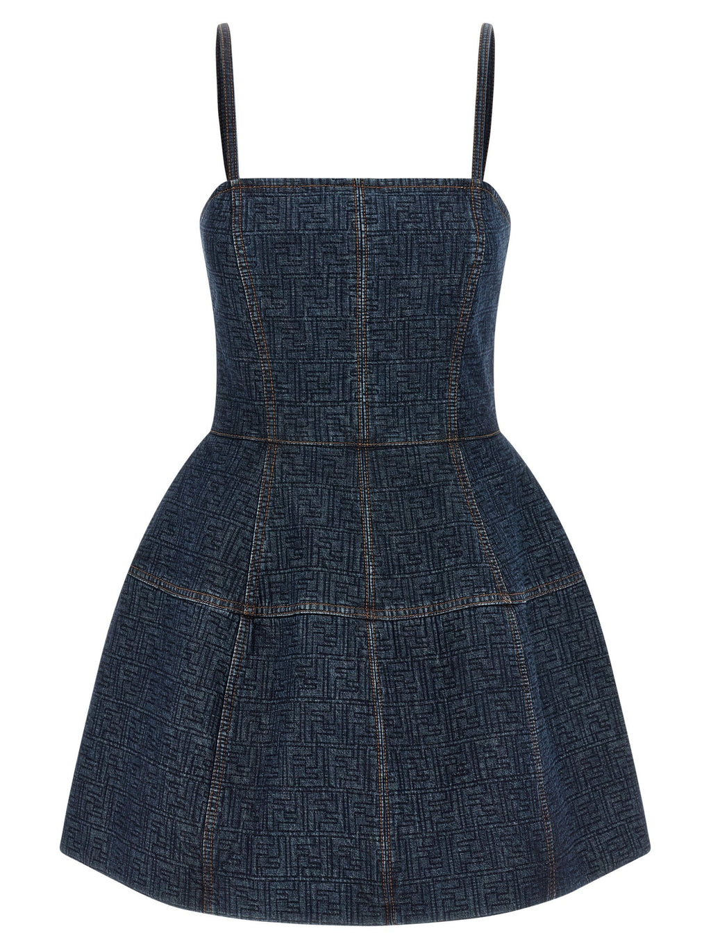 Fendi Blue Cotton Short Dress