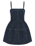 Fendi Blue Cotton Short Dress