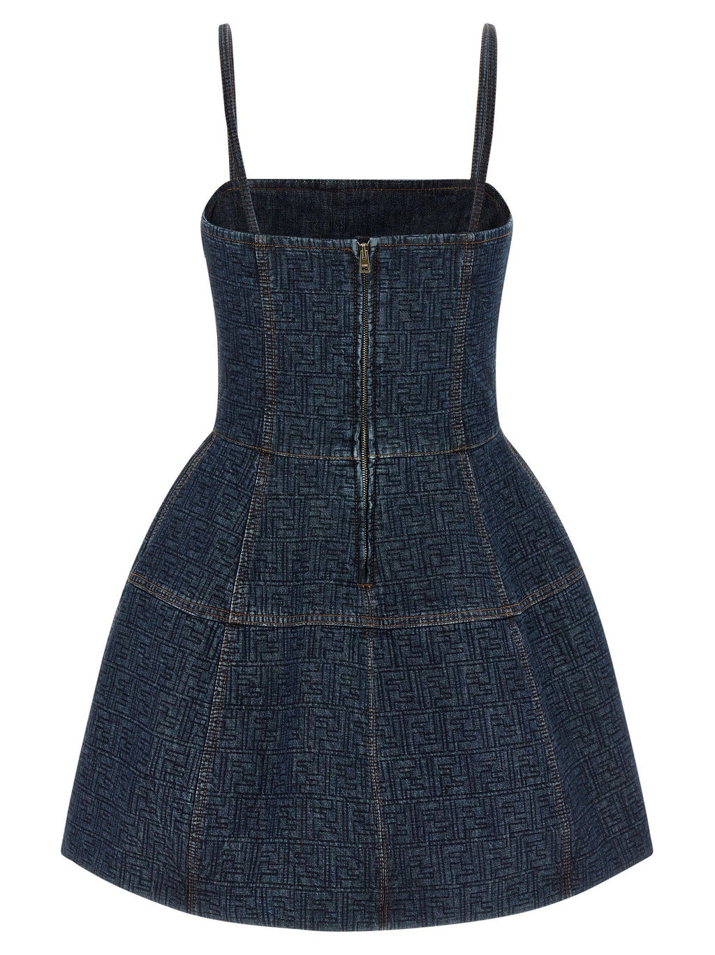Fendi Blue Cotton Short Dress