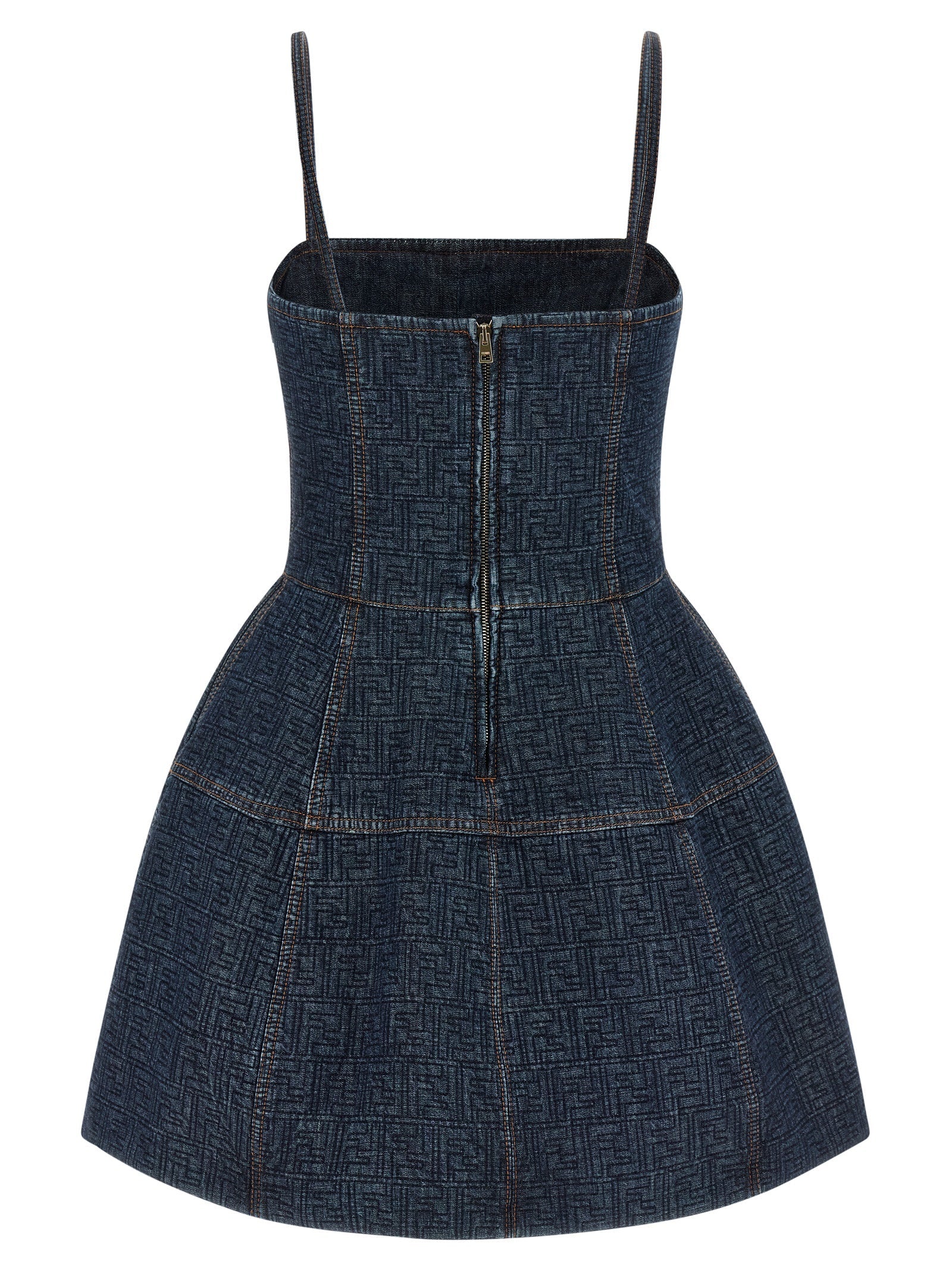 Fendi Blue Cotton Short Dress