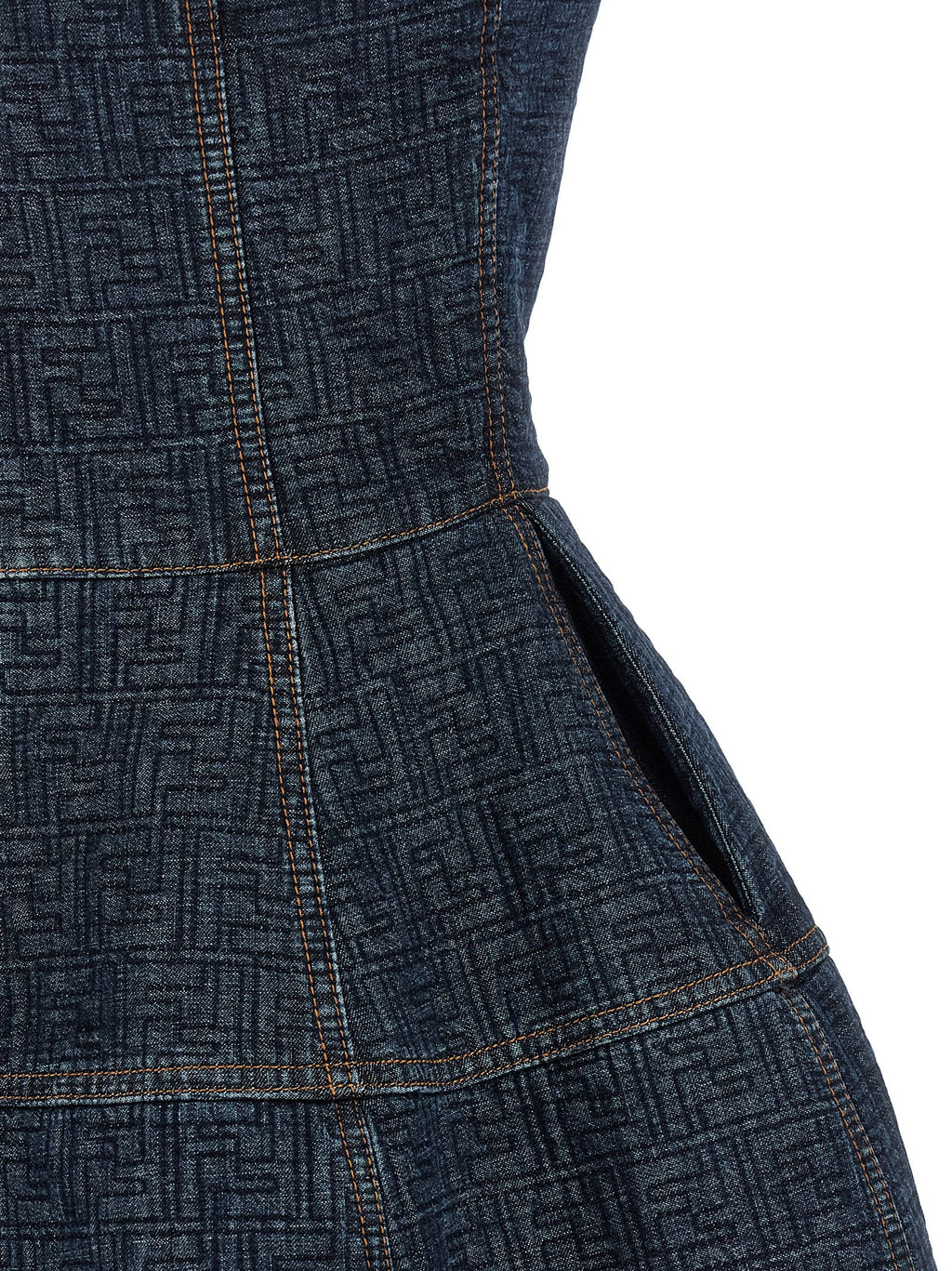 Fendi Blue Cotton Short Dress
