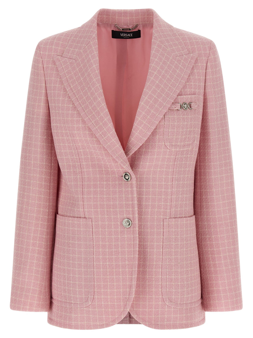 Versace Multicolor Virgin Wool Blazer