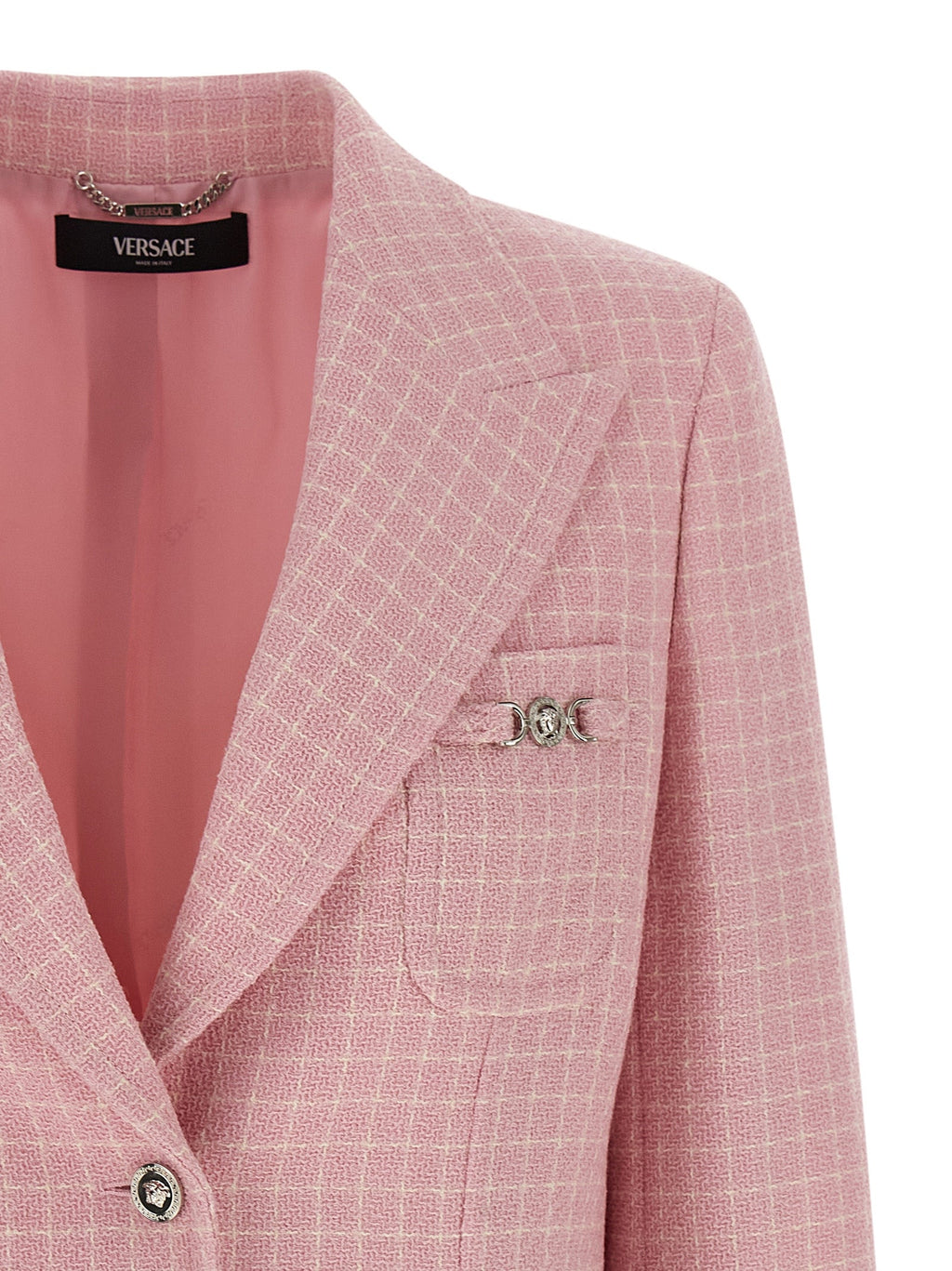 Versace Multicolor Virgin Wool Blazer