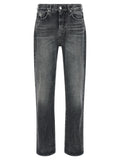 Versace Gray Cotton Straight-Leg Jeans