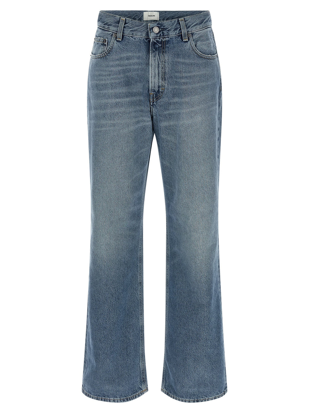 Haikure Blue Cotton Straight-Leg Jeans