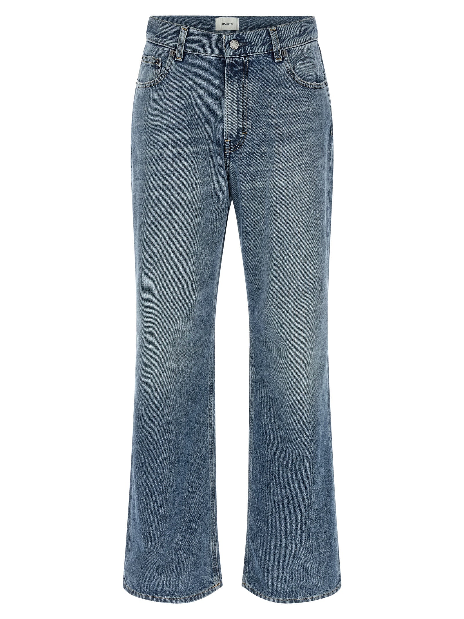 Haikure Blue Cotton Straight-Leg Jeans