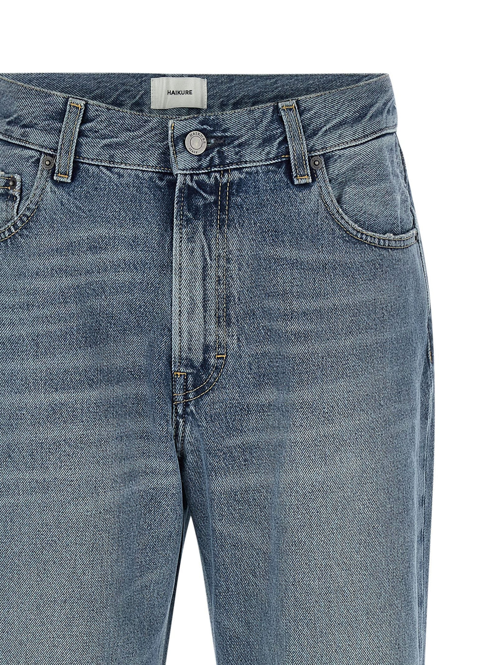 Haikure Blue Cotton Straight-Leg Jeans