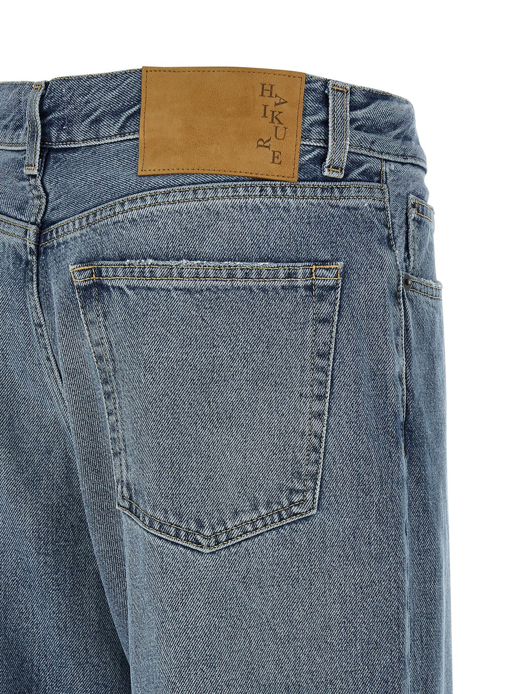Haikure Blue Cotton Straight-Leg Jeans
