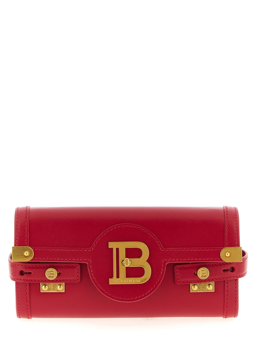 Balmain Fuchsia Calfskin Clutch Bag