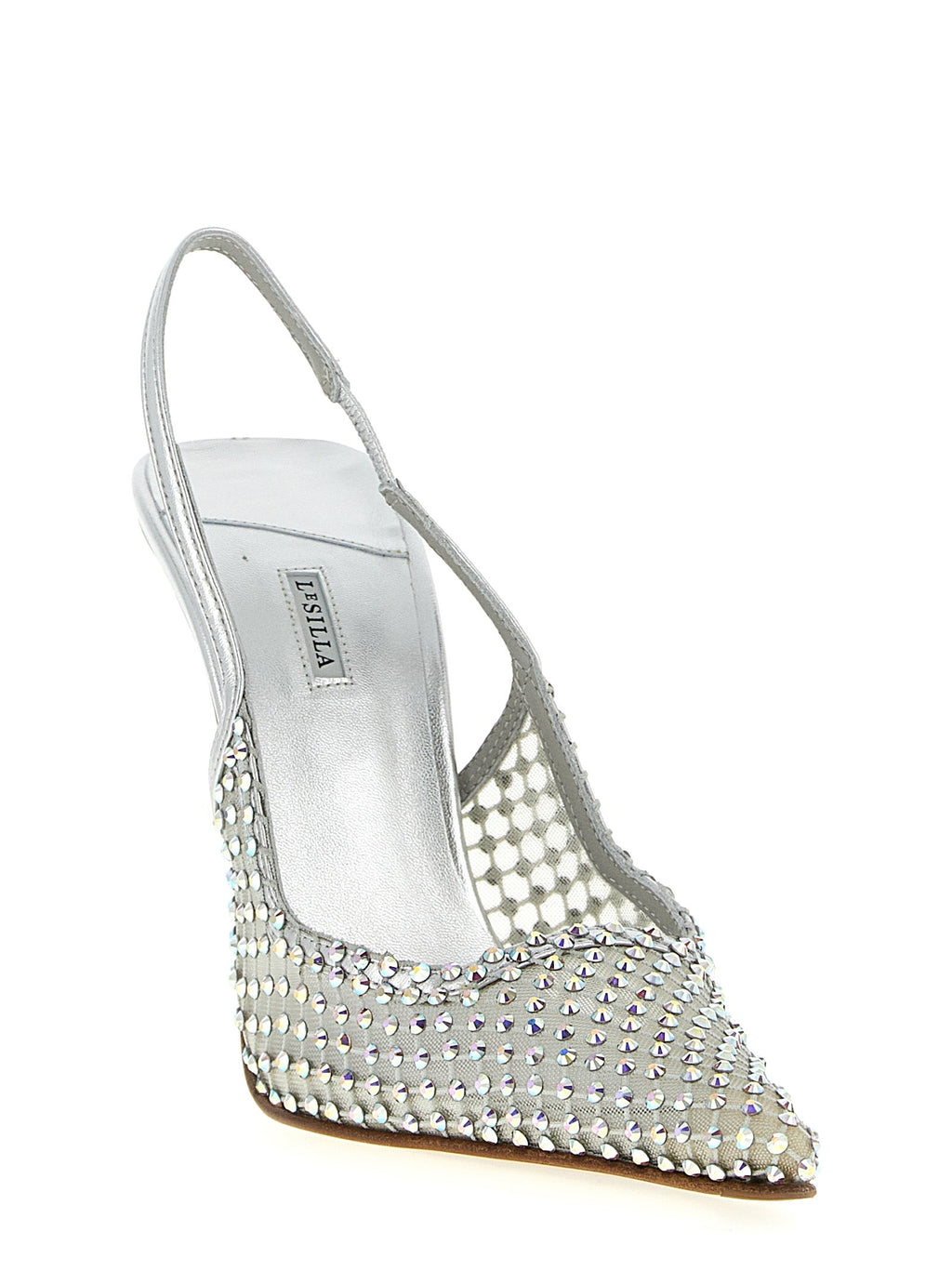 LE SILLA Silver Polyester High Heel Pumps
