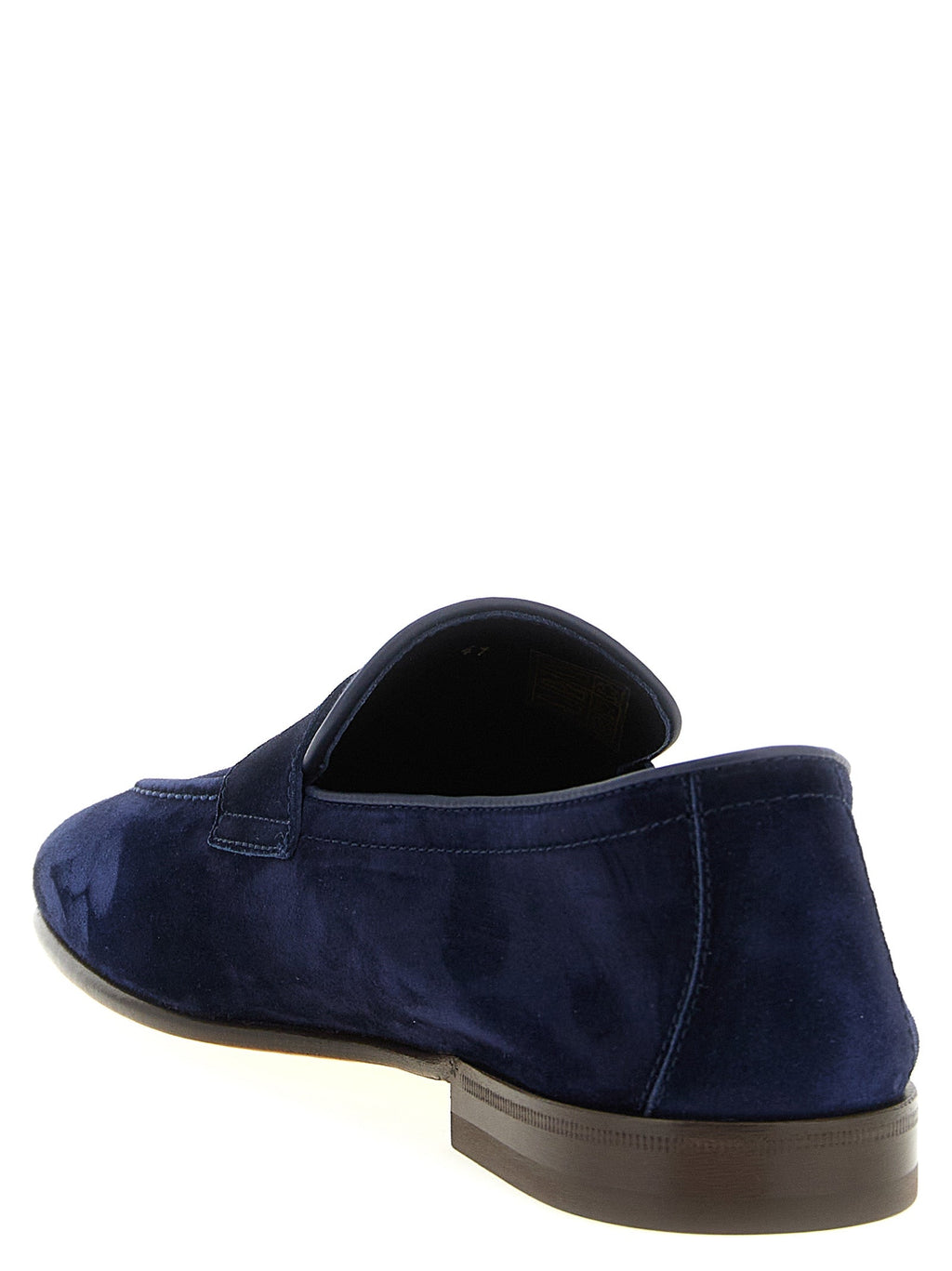Brunello Cucinelli Blue Calfskin Slip-On Loafers