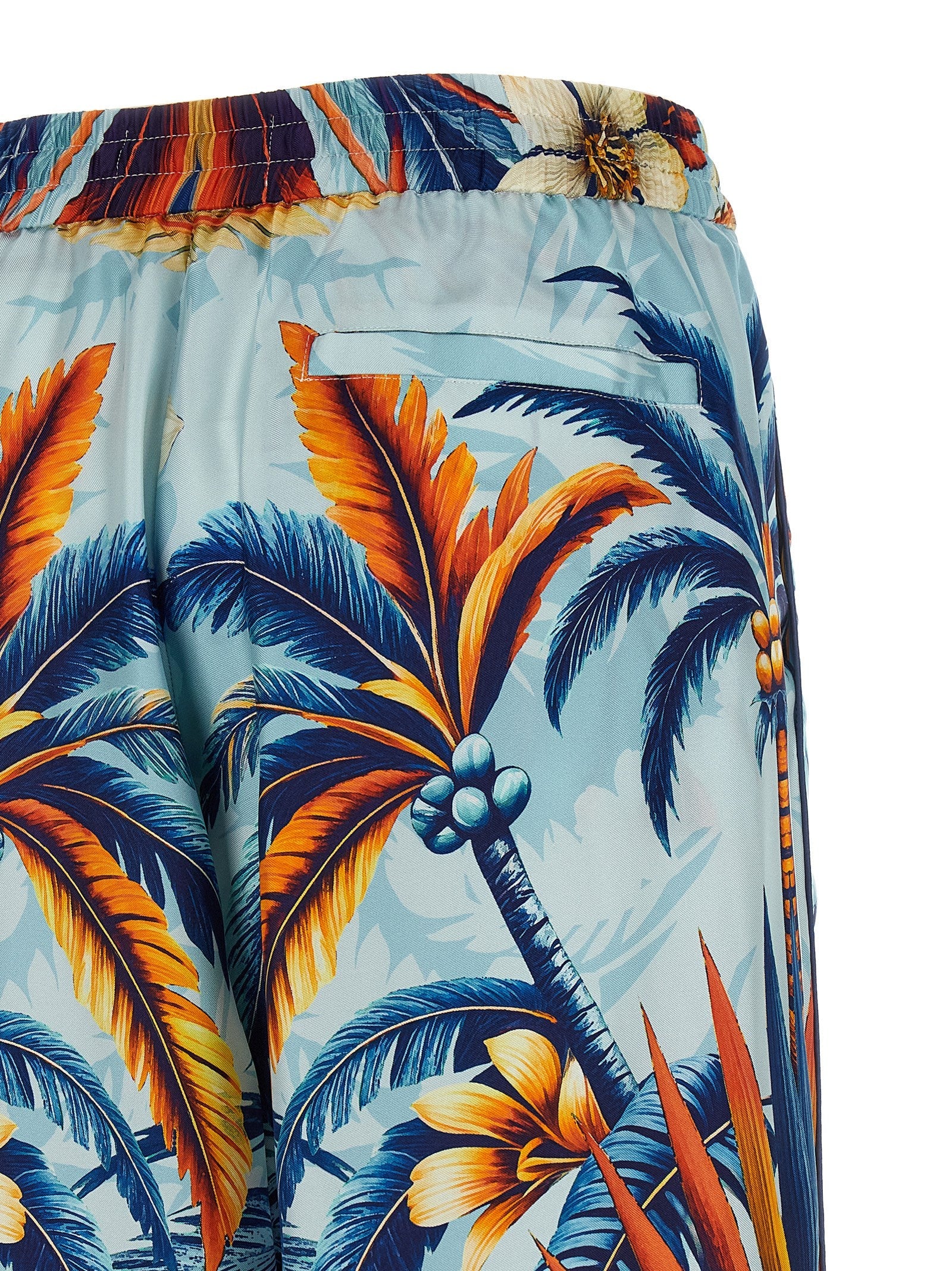 F.R.S. - FOR RESTLESS SLEEPERS Blue Silk Casual Pants