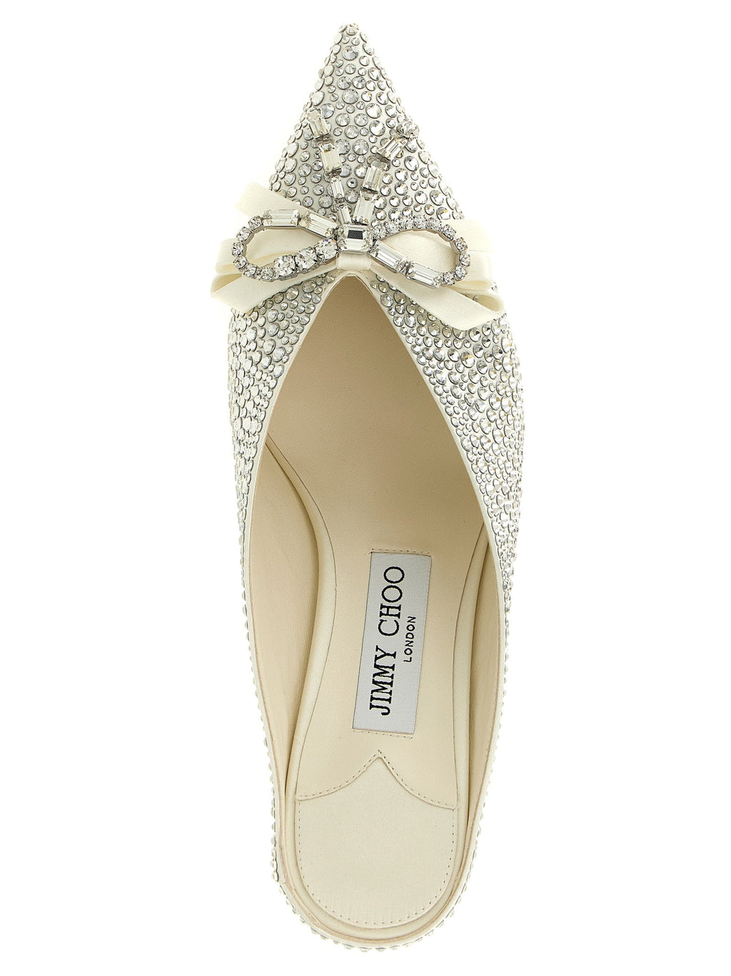 Jimmy Choo Silver Tencel Mid Heel Pumps