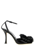 Jimmy Choo Black Leather Stiletto Heel Sandals
