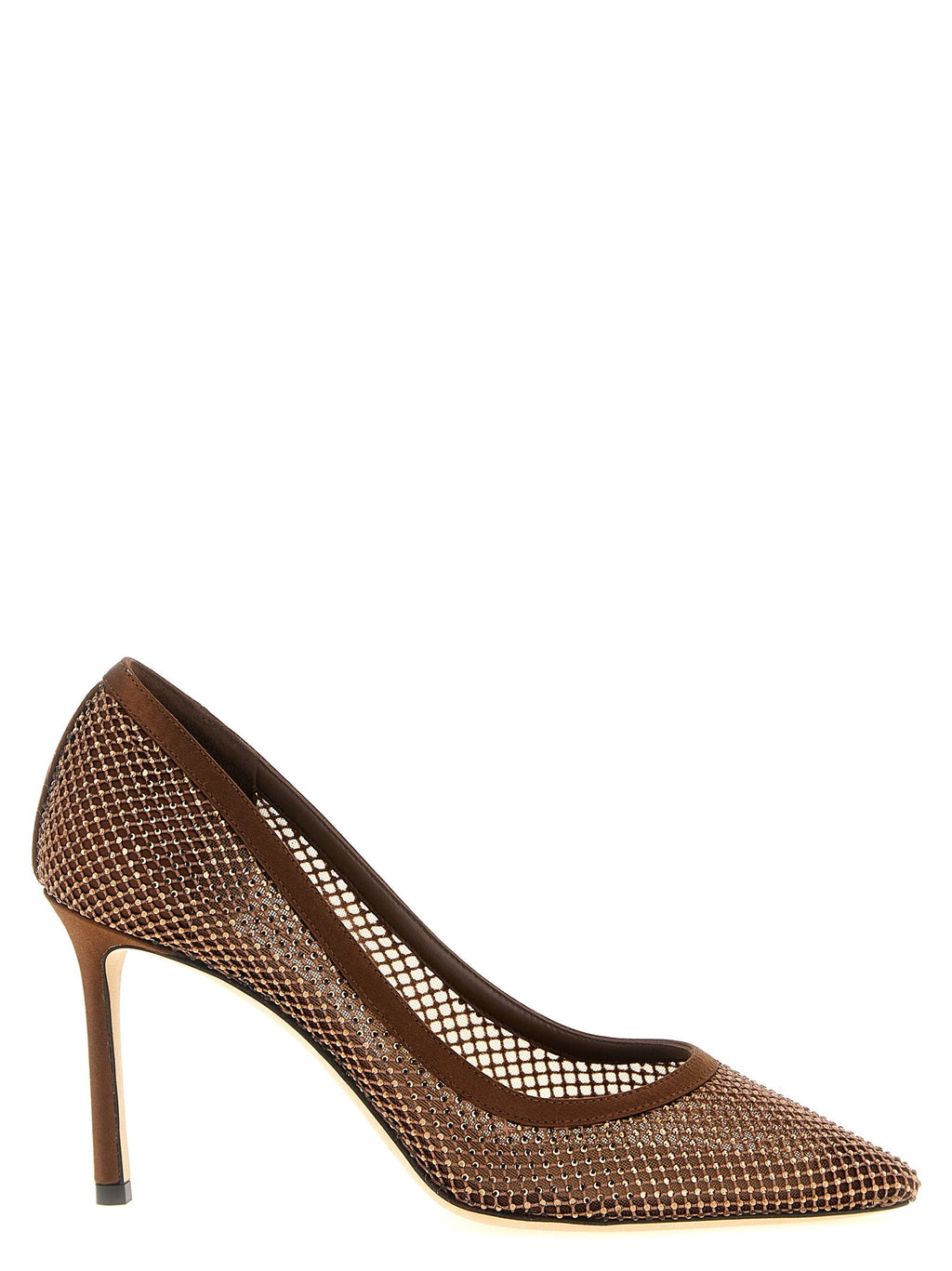 Jimmy Choo Brown Tencel High Heel Pumps