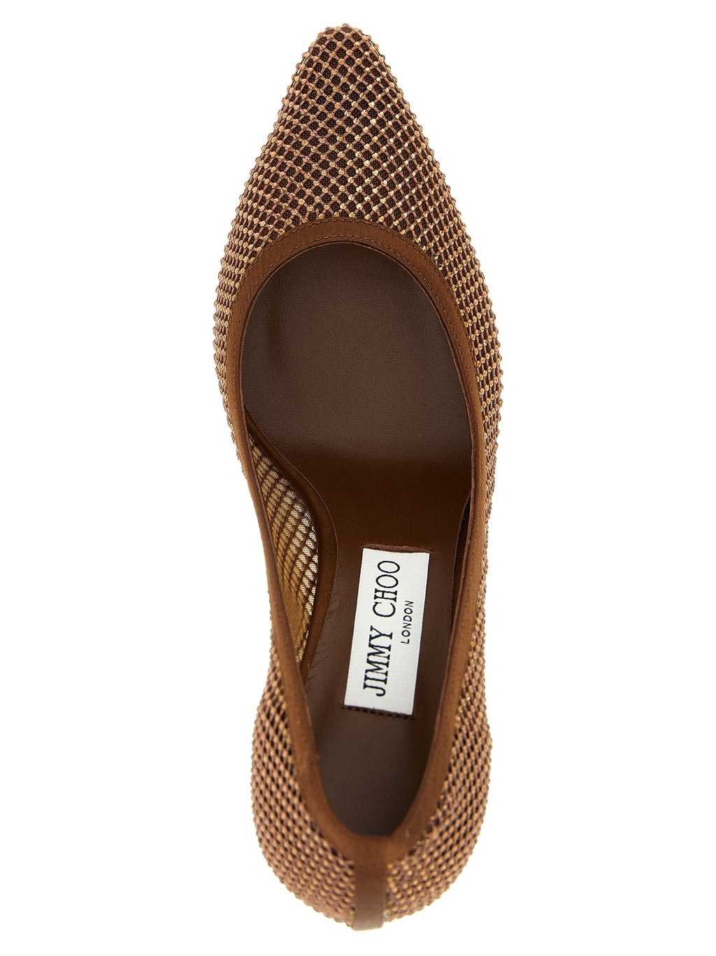 Jimmy Choo Brown Tencel High Heel Pumps