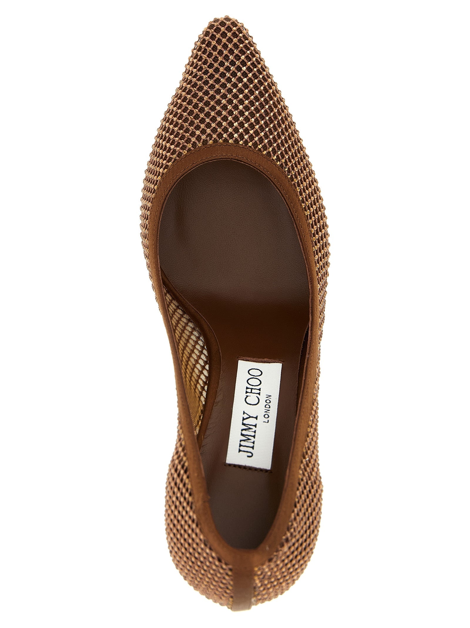 Jimmy Choo Brown Tencel High Heel Pumps