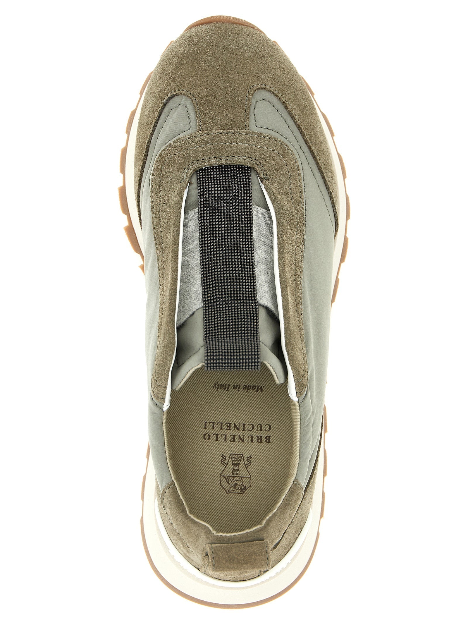 Brunello Cucinelli Bicolor Polyester Athletic Sneakers