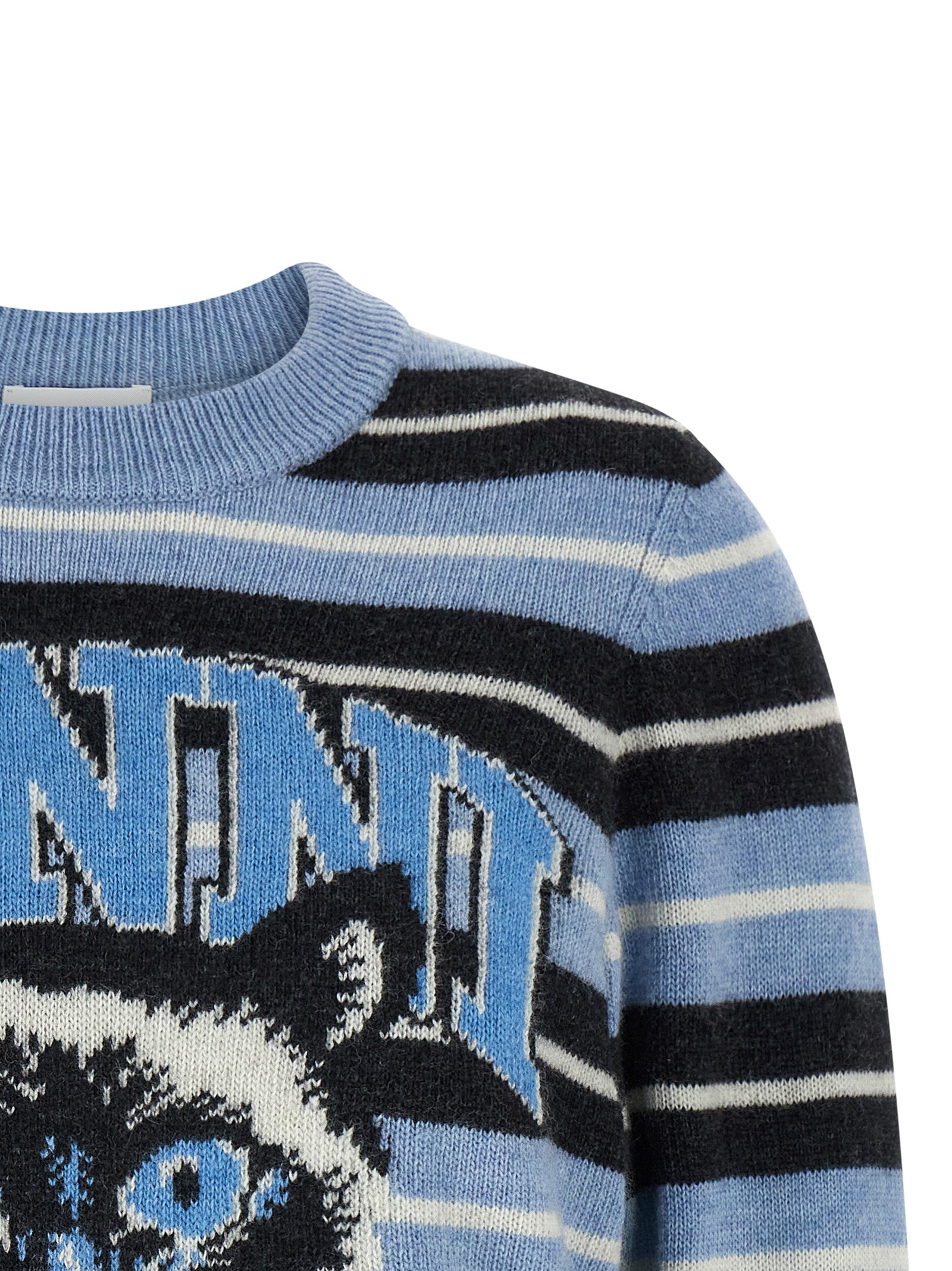 Ganni Blue Wool Cardigan