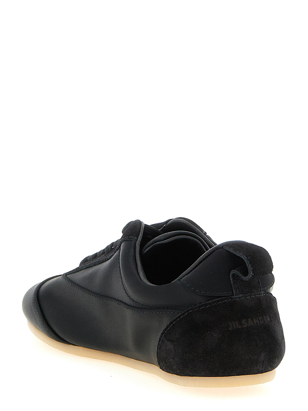 Jil Sander Black Cotton Low Top Sneakers