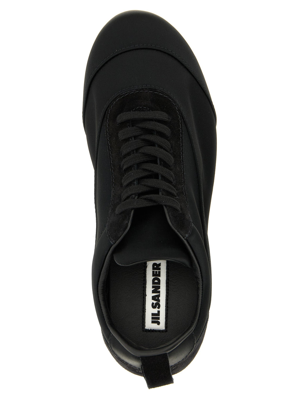 Jil Sander Black Cotton Low Top Sneakers