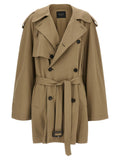 Balenciaga Beige Cotton Coat
