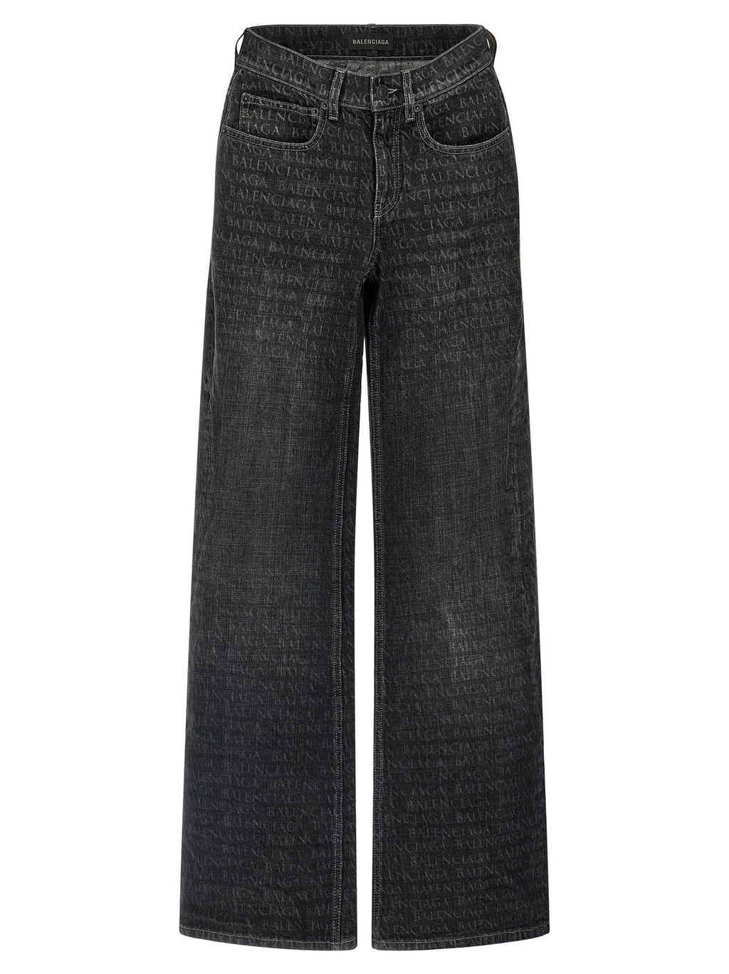 Balenciaga Black Cotton Flared Jeans