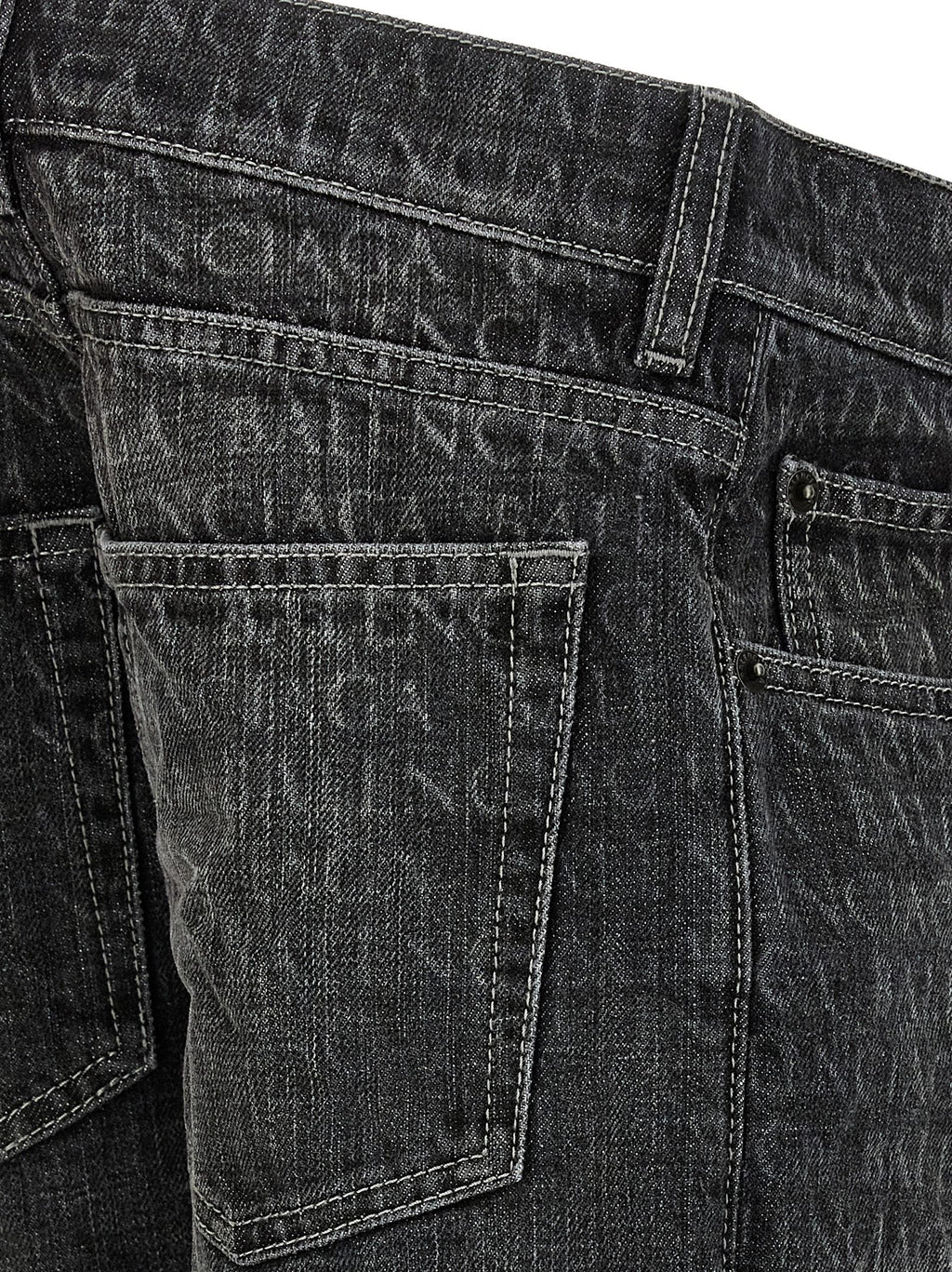 Balenciaga Black Cotton Flared Jeans