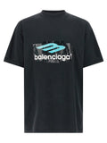 Balenciaga Black Cotton T-Shirt