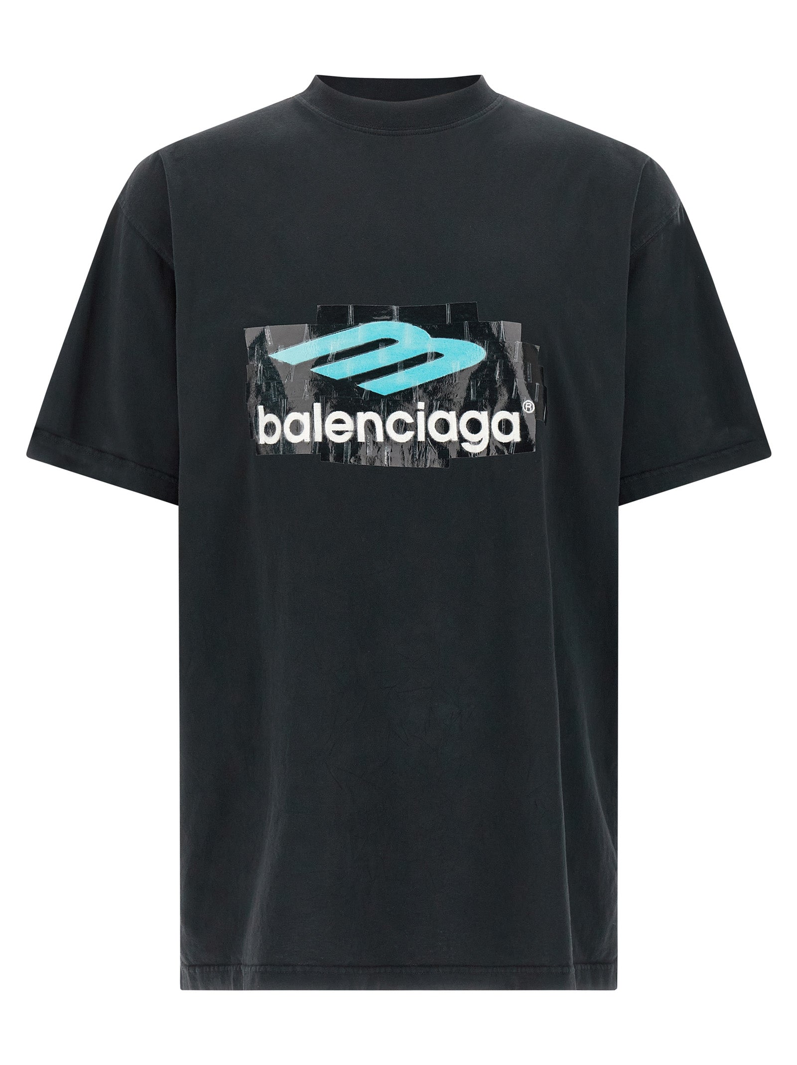 Balenciaga Black Cotton T-Shirt