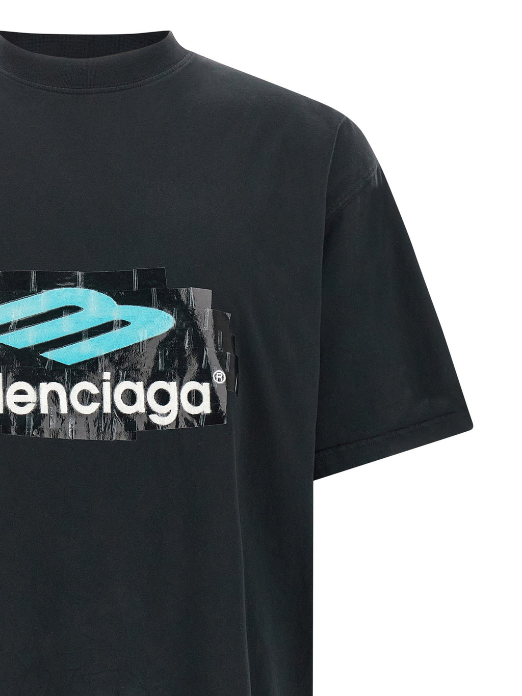 Balenciaga Black Cotton T-Shirt