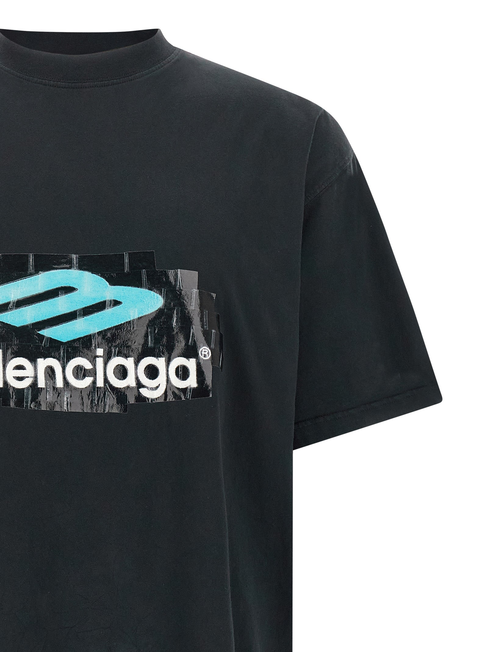 Balenciaga Black Cotton T-Shirt
