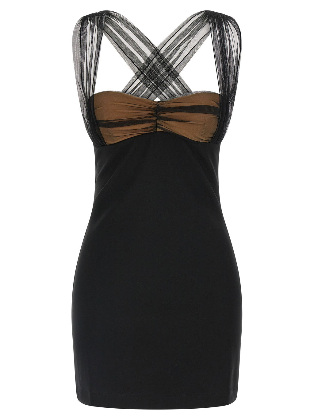 Nensi Dojaka Black Viscose Short Dress Nensi Dojaka