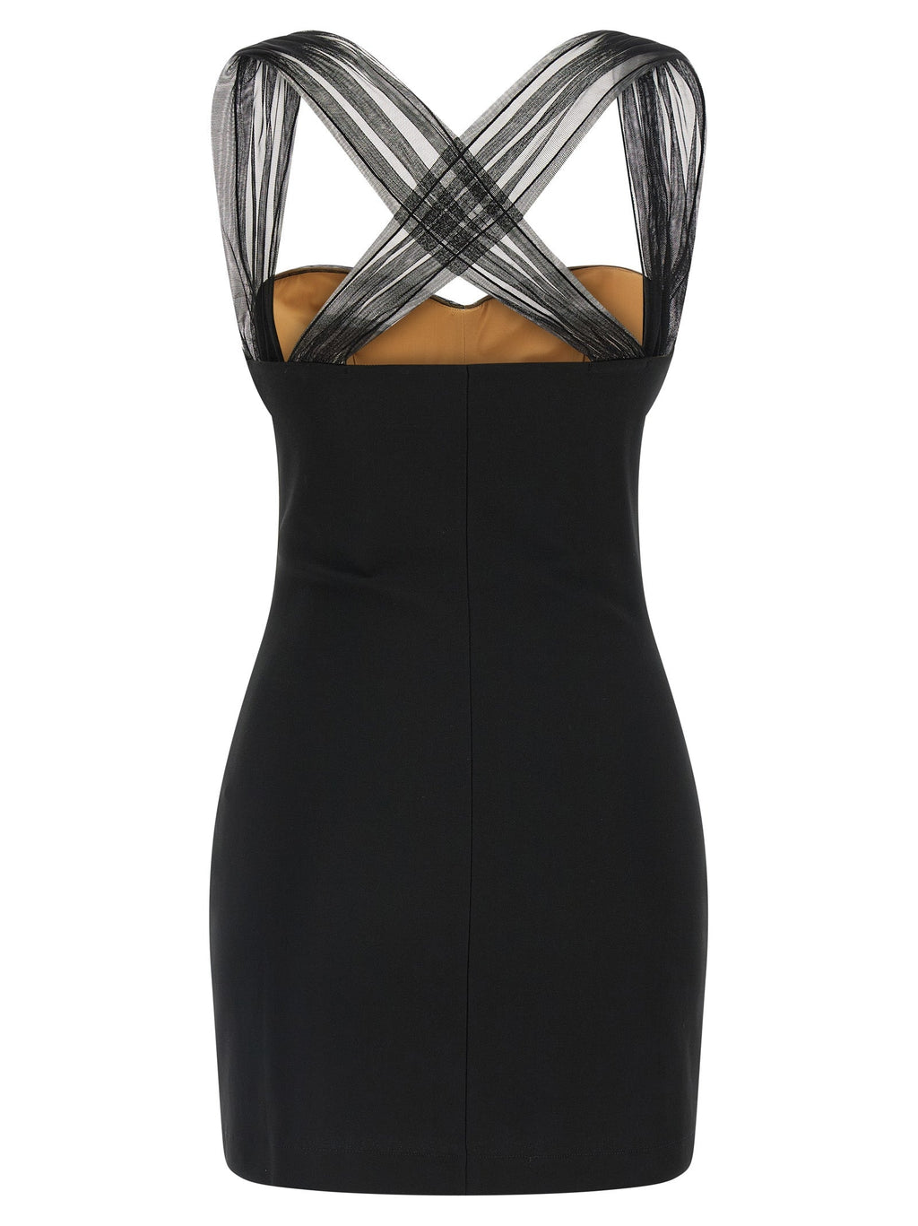 Nensi Dojaka Black Viscose Short Dress Nensi Dojaka
